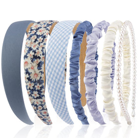 AHONEY Blue Knotted Headband close-up