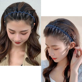 AHONEY headbands displayed in a variety of blue shades