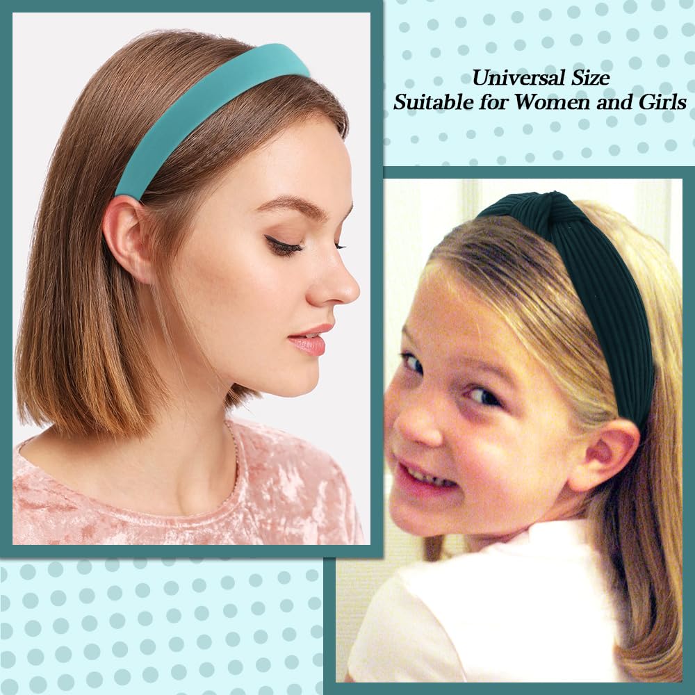 AHONEY headbands worn by a model with various hairstyles