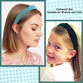 AHONEY headbands worn by a model with various hairstyles