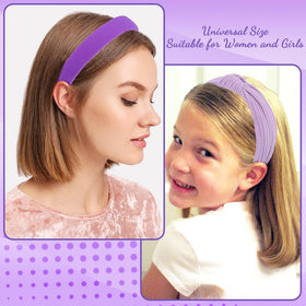 AHONEY knotted purple headband side view