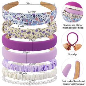 AHONEY knotted purple headband side view