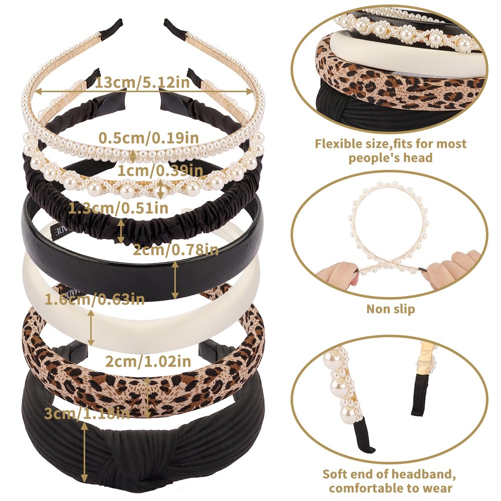 AHONEY padded headband in neutral colour