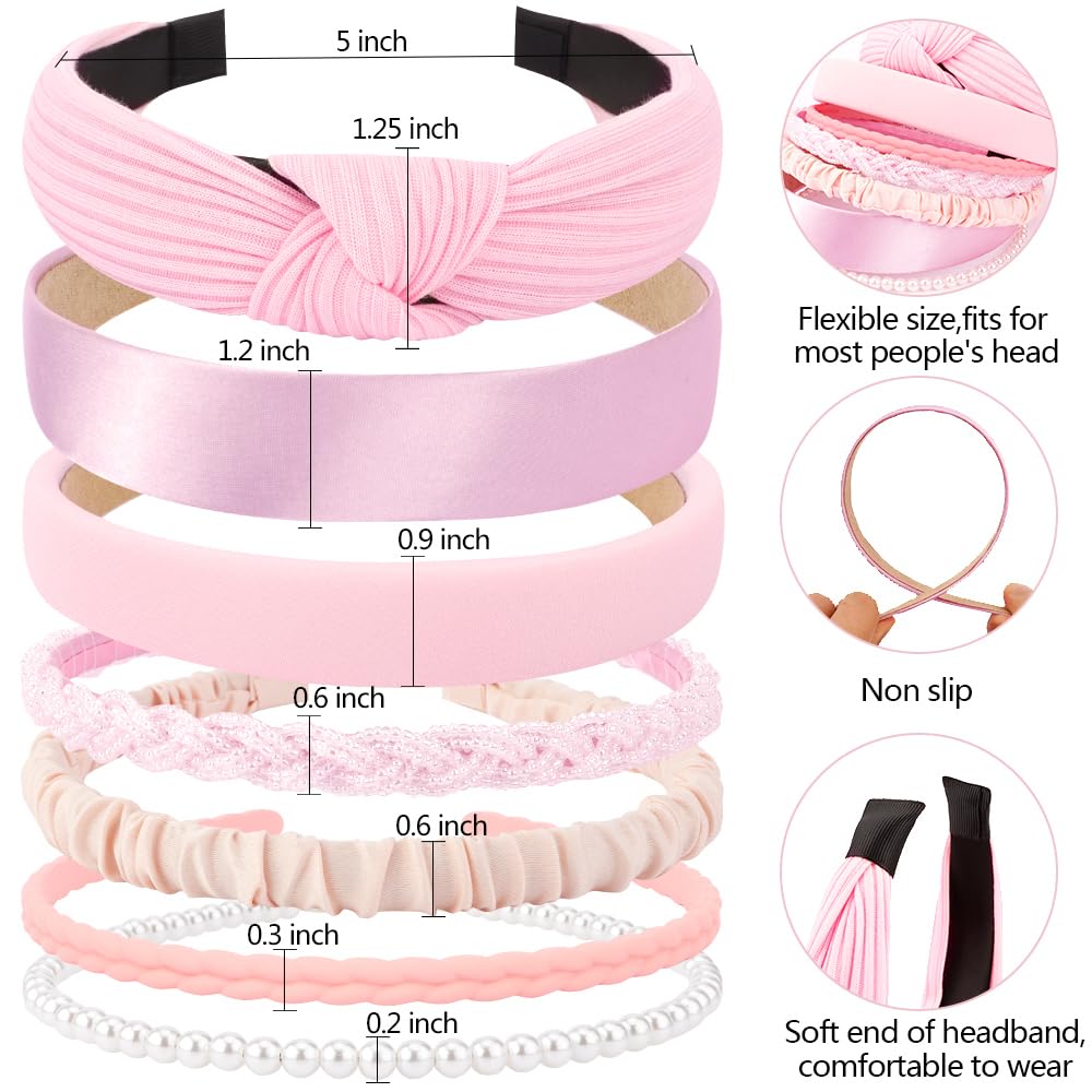 AHONEY padded headband in pink colour side view