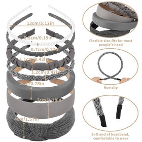 AHONEY pearl headband in silver from the 7 pack