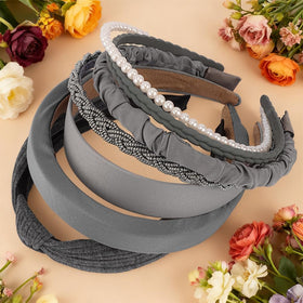 AHONEY solid colour headband in grey from the 7 pack