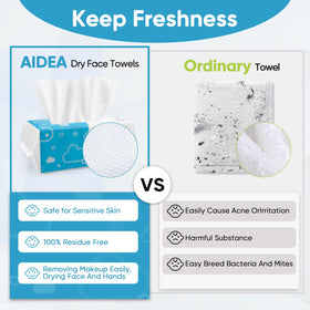 AIDEA Disposable Face Towels for travel use