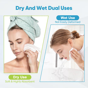 AIDEA face towels in use for makeup removal