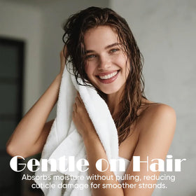 AIDEA Hair Towel Wrap set on a bathroom counter