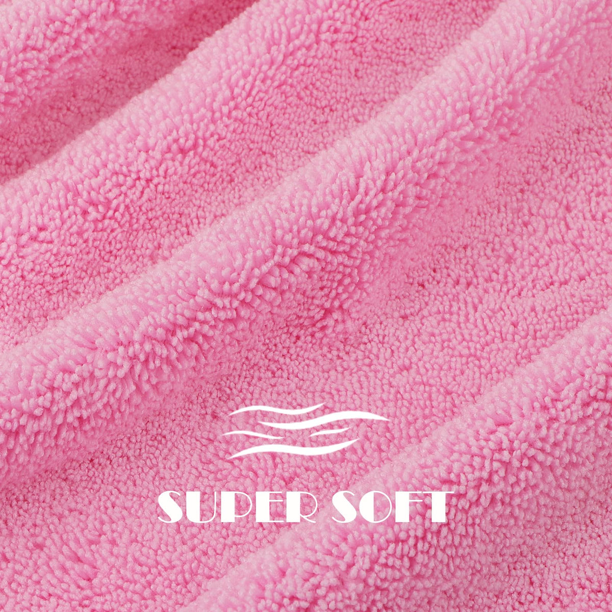 AIDEA Hair Towel Wrap showing microfiber texture close-up