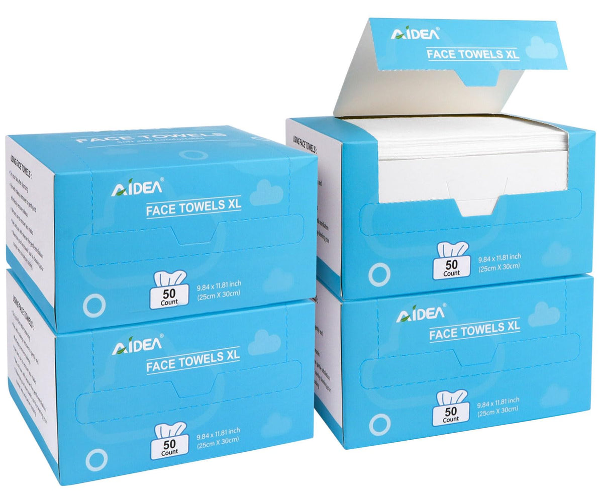 AIDEA XL Face Towels 200Ct pack front view