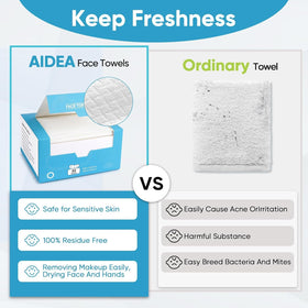AIDEA XL Face Towels stacked on a table
