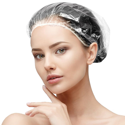 AIDIQIU Disposable Shower Caps pack showing 500 pcs