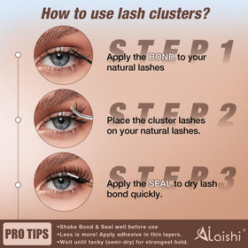 AILAISHI Lash Clusters Kit components laid out on a table