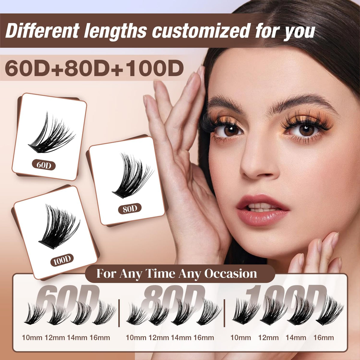 AILAISHI Lash Clusters Kit packaging with all components