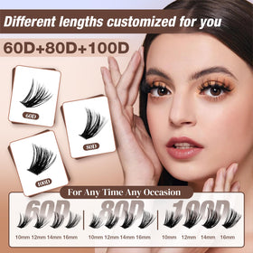 AILAISHI Lash Clusters Kit packaging with all components