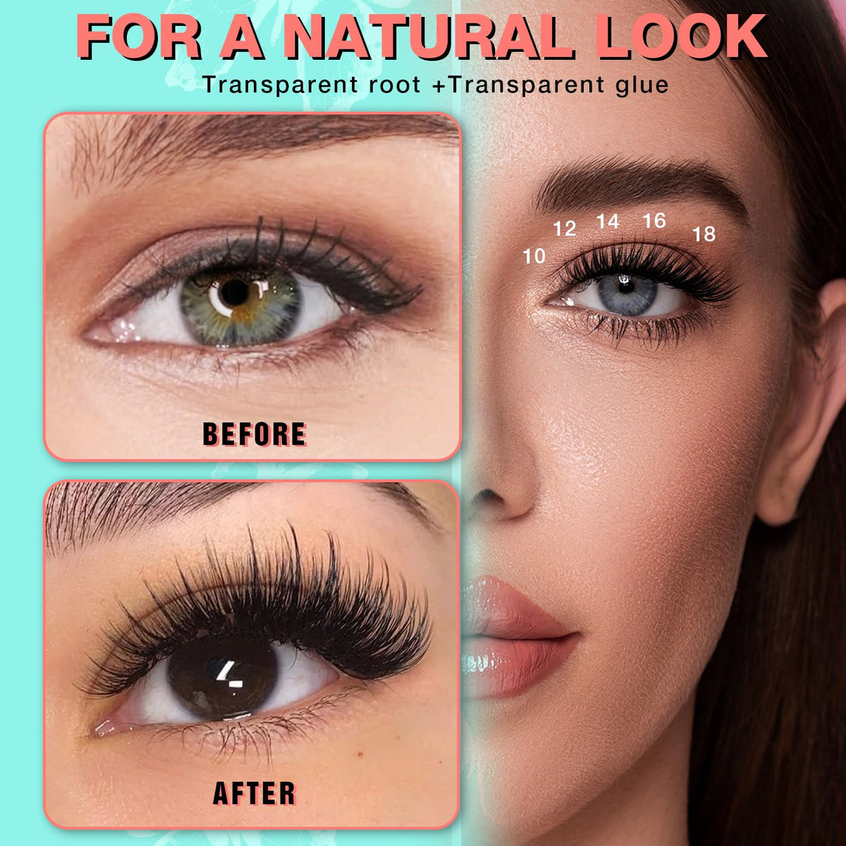 AILAISHI self adhesive lashes displayed in packaging