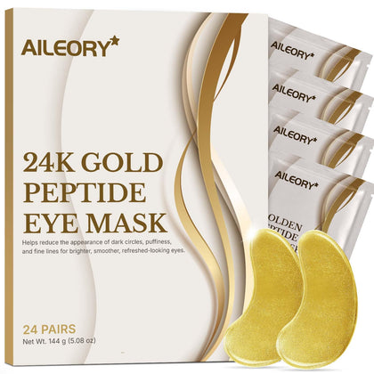 AILEORY 24K Gold Peptide Under Eye Patches front view
