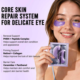 AILEORY PDRN Retinol Peptides Under Eye Patches application on skin