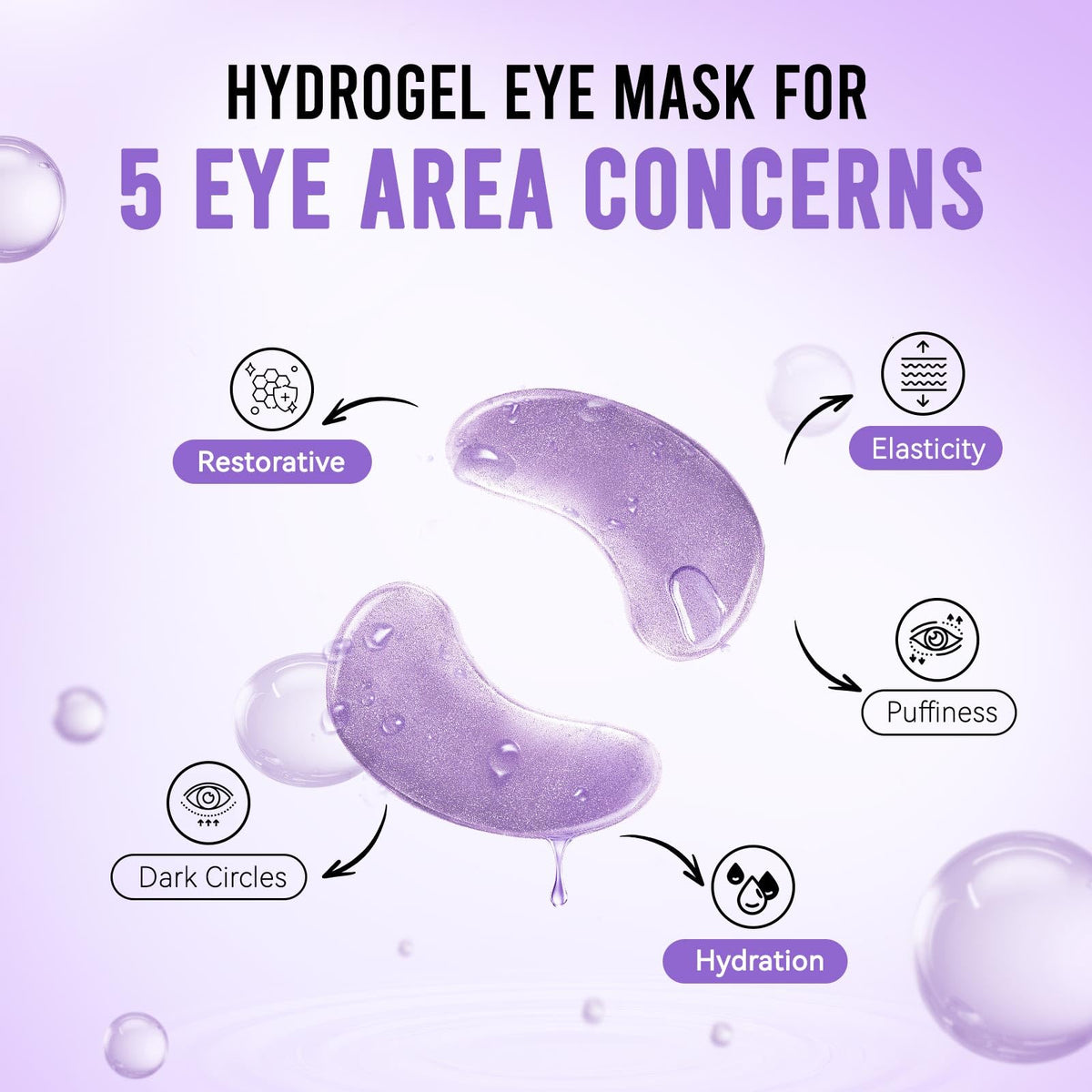 AILEORY PDRN Retinol Peptides Under Eye Patches gel pads close-up