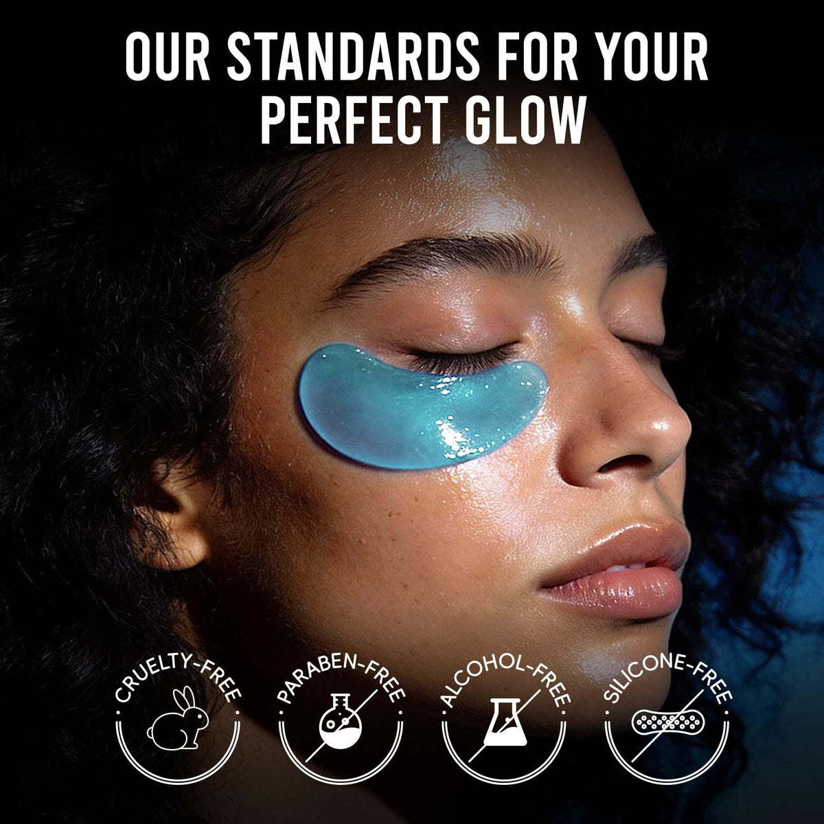 AILEORY Under Eye Patches next to a fresh flower