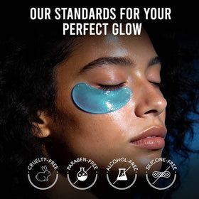 AILEORY Under Eye Patches next to a fresh flower