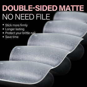 AILLSA acrylic gel nail tips showing double-sided matte design