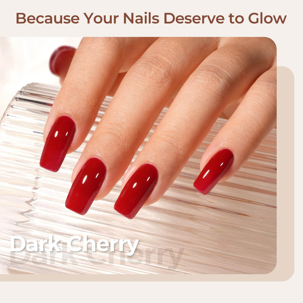 AILLSA Cherry Red Gel Nail Polish bottle side view