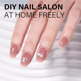 AILLSA Crystal Rose Nude Gel Polish with brush for application