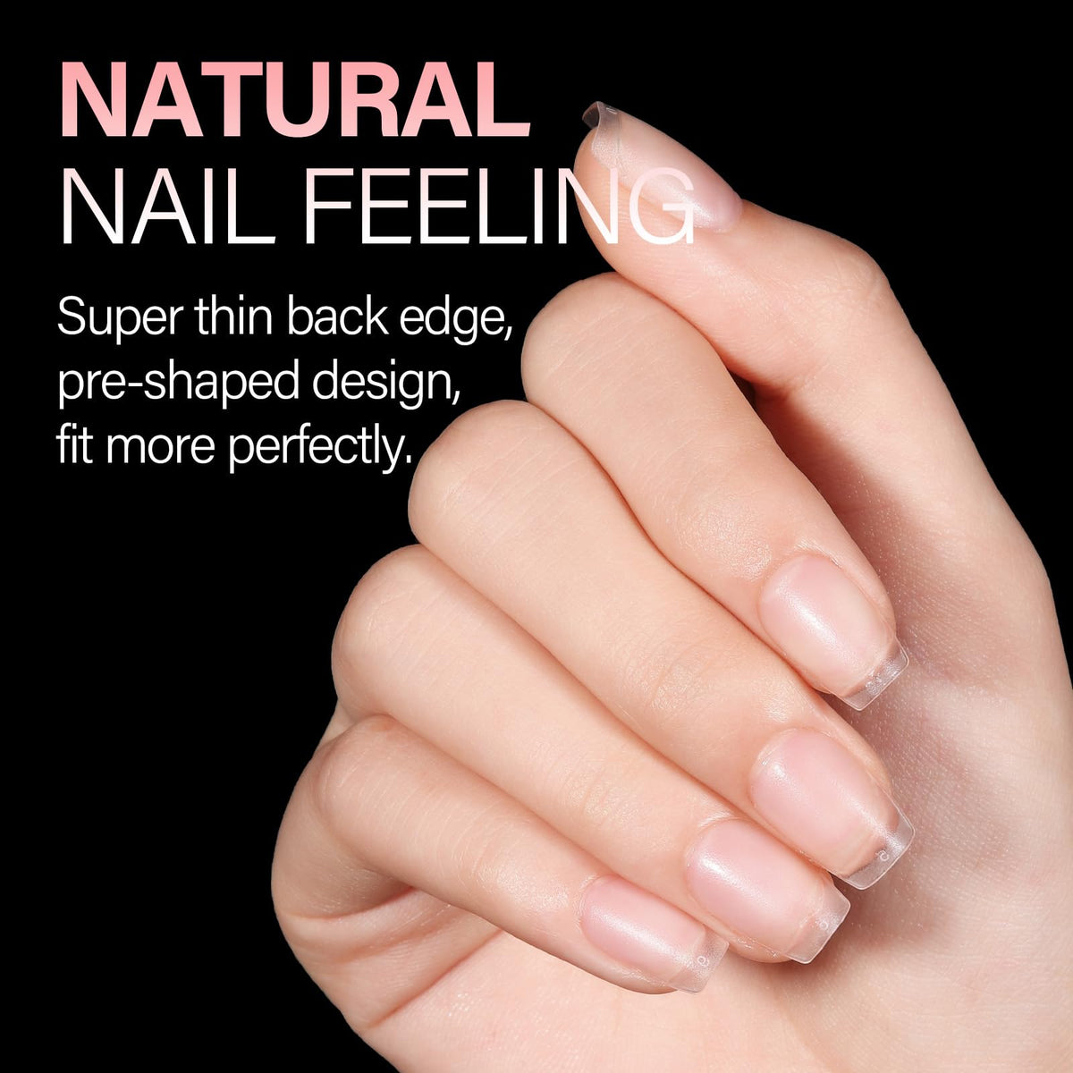 AILLSA Extra Short Coffin Nail Tips close-up of texture