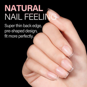 AILLSA Extra Short Coffin Nail Tips close-up of texture