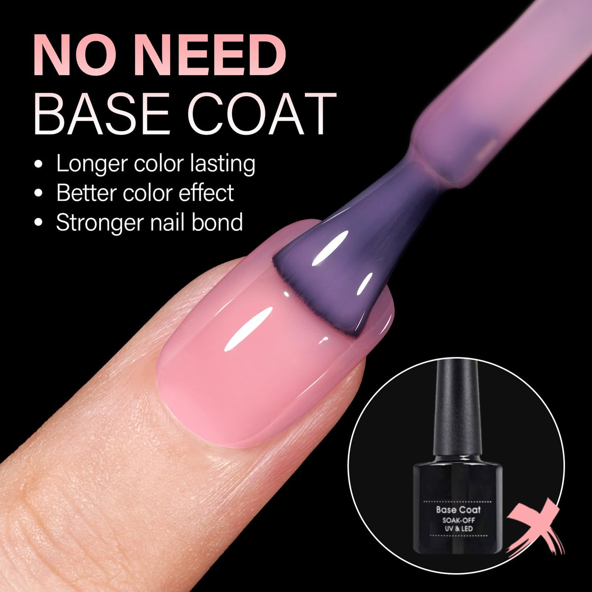 AILLSA Extra Short Square Nail Tips close-up of matte finish