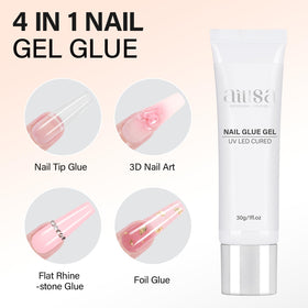 AILLSA Gel Nail Glue application on nail tips