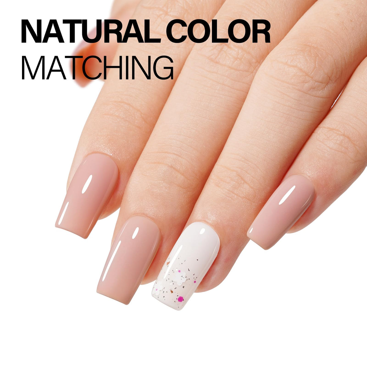 AILLSA Gel Nail Polish Brown Caramel applied on nails