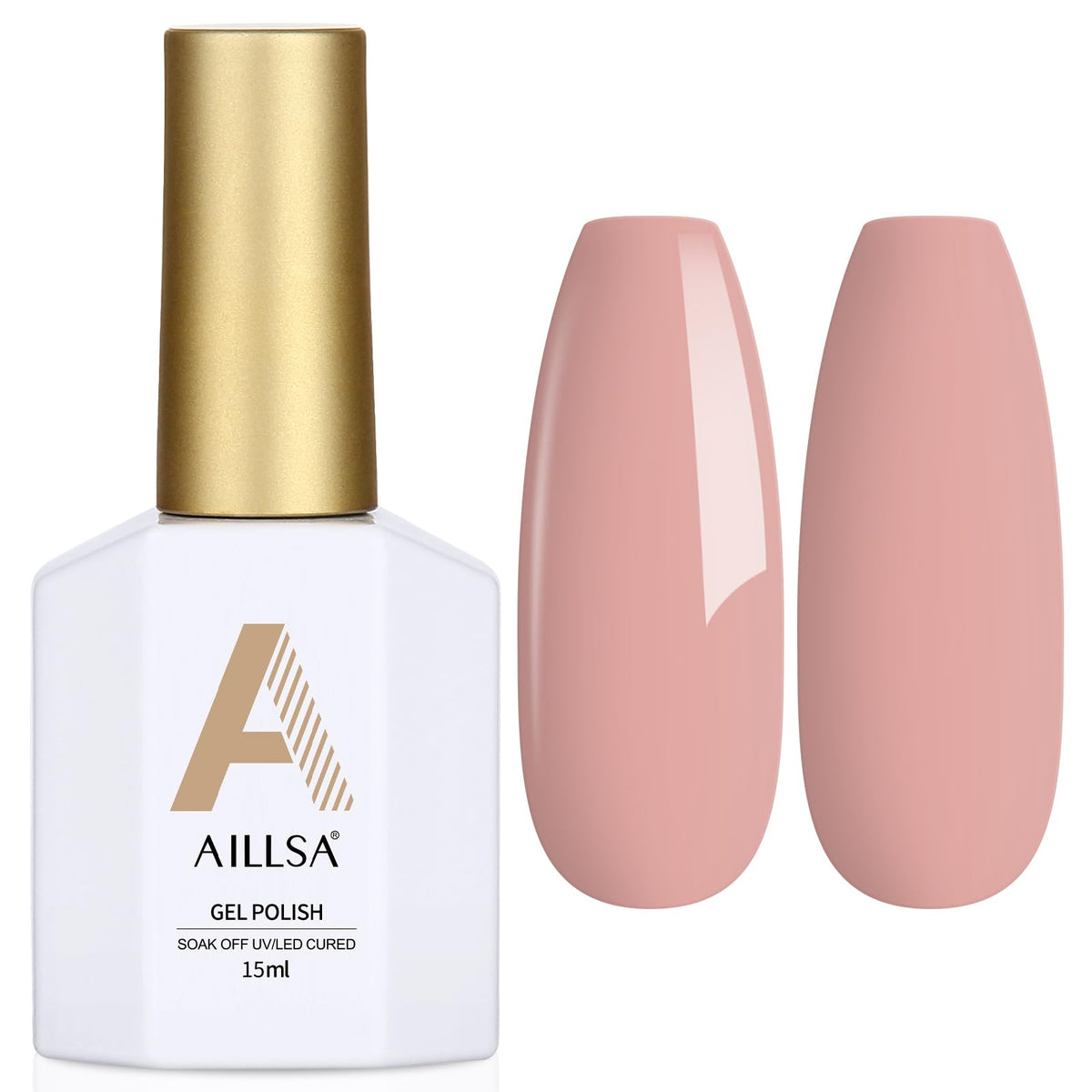 AILLSA Gel Nail Polish Brown Caramel front view
