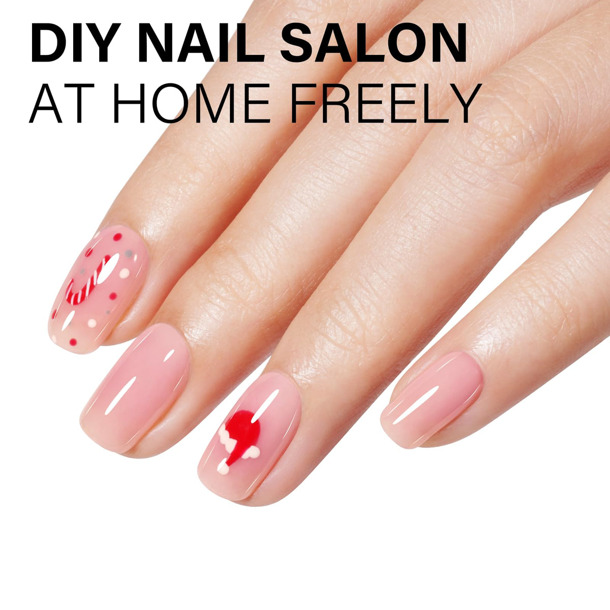 AILLSA Gel Nail Polish Nude Pink application brush