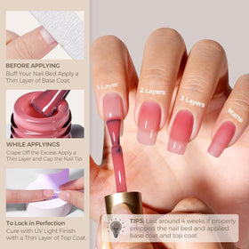 AILLSA Jelly Gel Nail Polish Strawberry Colour application on nails