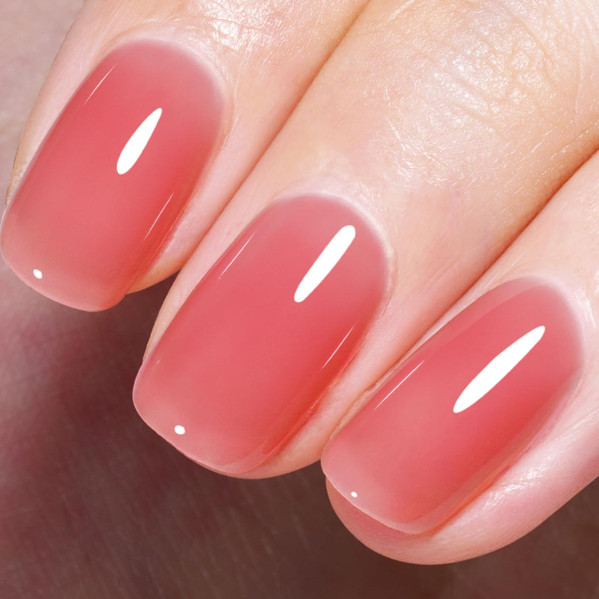 AILLSA Jelly Gel Nail Polish Strawberry Colour front view