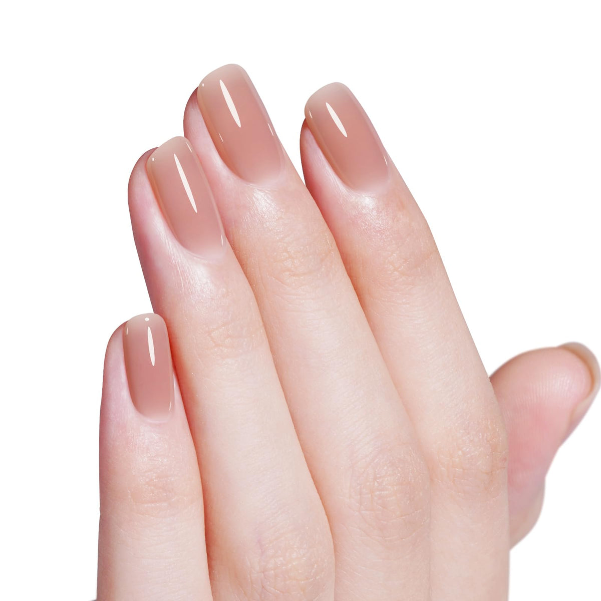 AILLSA Jelly Nude Gel Polish Dark Nude bottle side view