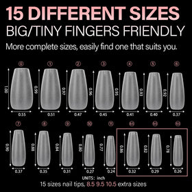 AILLSA Medium Coffin Nail Tips in a DIY nail art setup