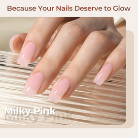 AILLSA Milky Pink Gel Nail Polish application on nails