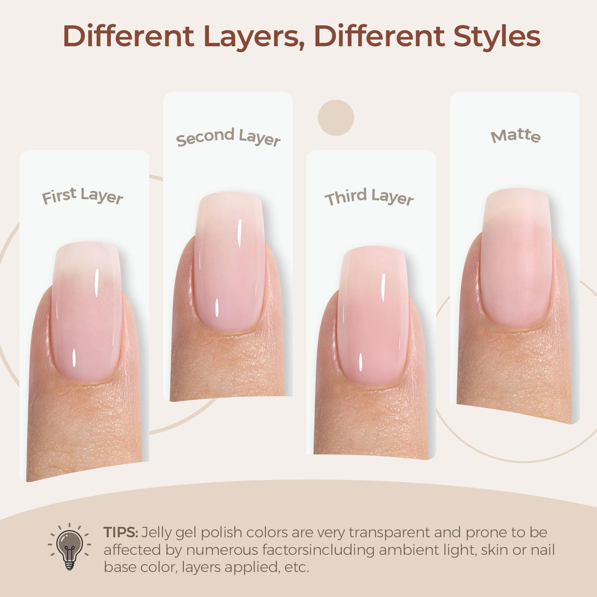 AILLSA Milky Pink Gel Nail Polish side view with cap