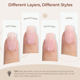 AILLSA Milky Pink Gel Nail Polish side view with cap
