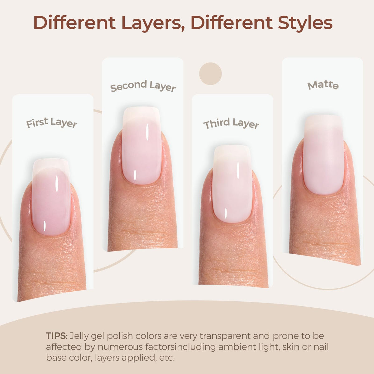 AILLSA Milky White Gel Nail Polish application process