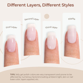 AILLSA Milky White Gel Nail Polish application process