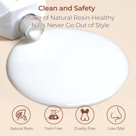 AILLSA Milky White Gel Nail Polish under UV lamp