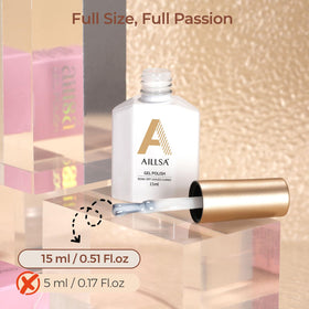 AILLSA Milky White Gel Nail Polish with nail art accessories