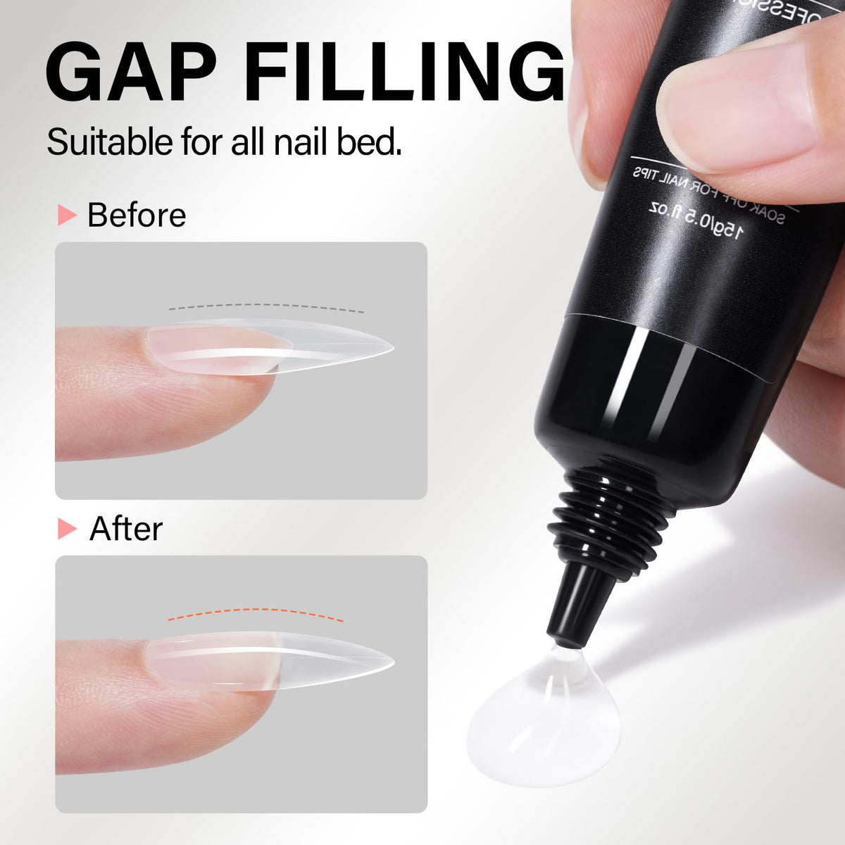 AILLSA Nail Gel Glue 2PCS product dimensions