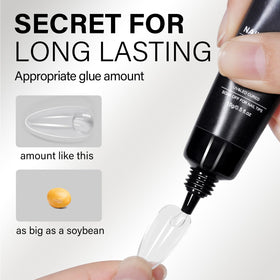 AILLSA Nail Gel Glue curing under UV lamp