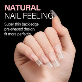 AILLSA nail tips displayed with nail polish